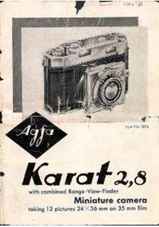 Agfa Karat manual. Camera Instructions.